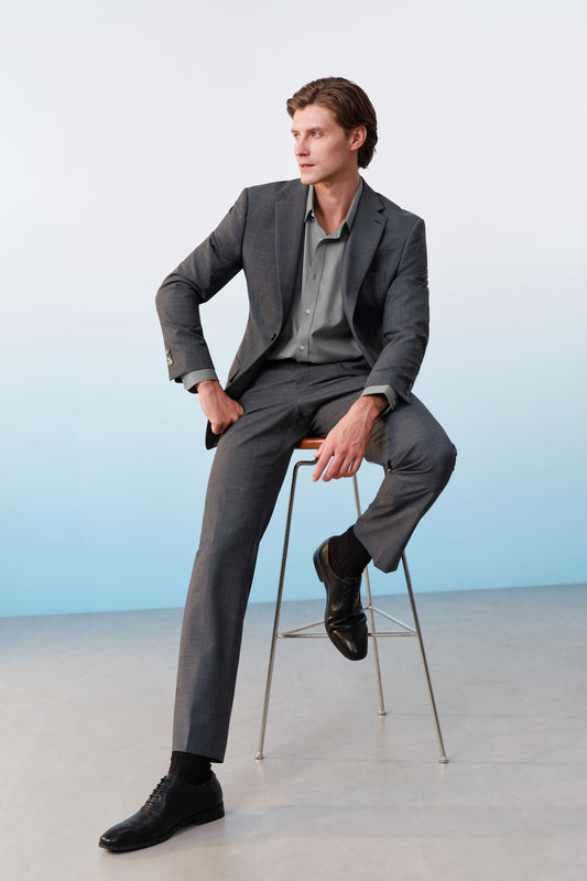 BLAACK MAN-blaack-machine-washable-suit-pants-61455421-Grey