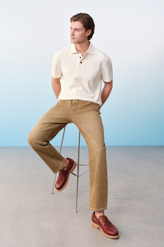 BLAACK MAN-blaack-平腳無褶-jeans-61461526-Brown