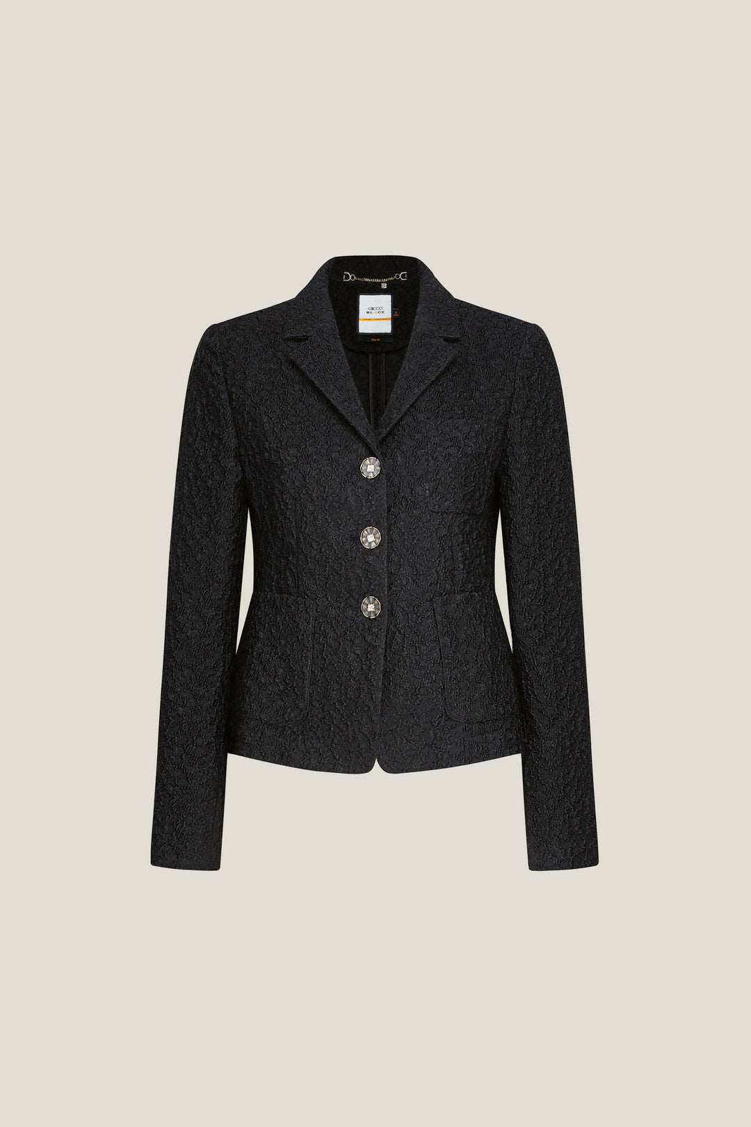 BLAACK LUXURY-luxury-machine-washable-notch-lapel-blazer-61911633-Black