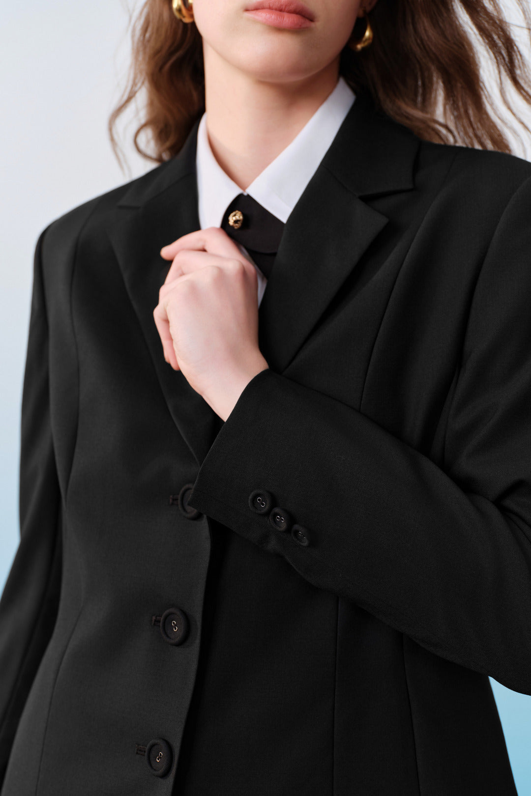 BLAACK | Wool Blend Notch Lapel Suit Blazer