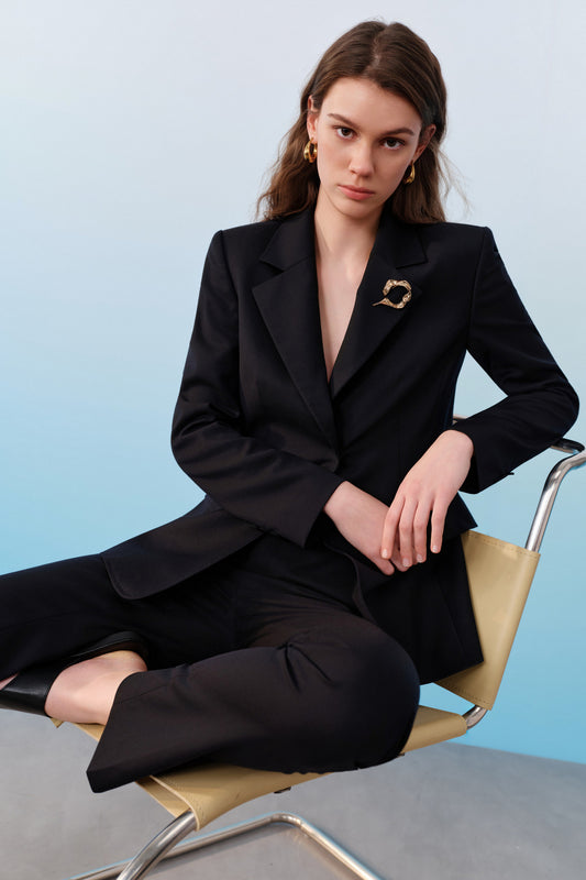 BLAACK WOMAN-blaack-wool-blend-notch-lapel-suit-blazer-61914013-Blue