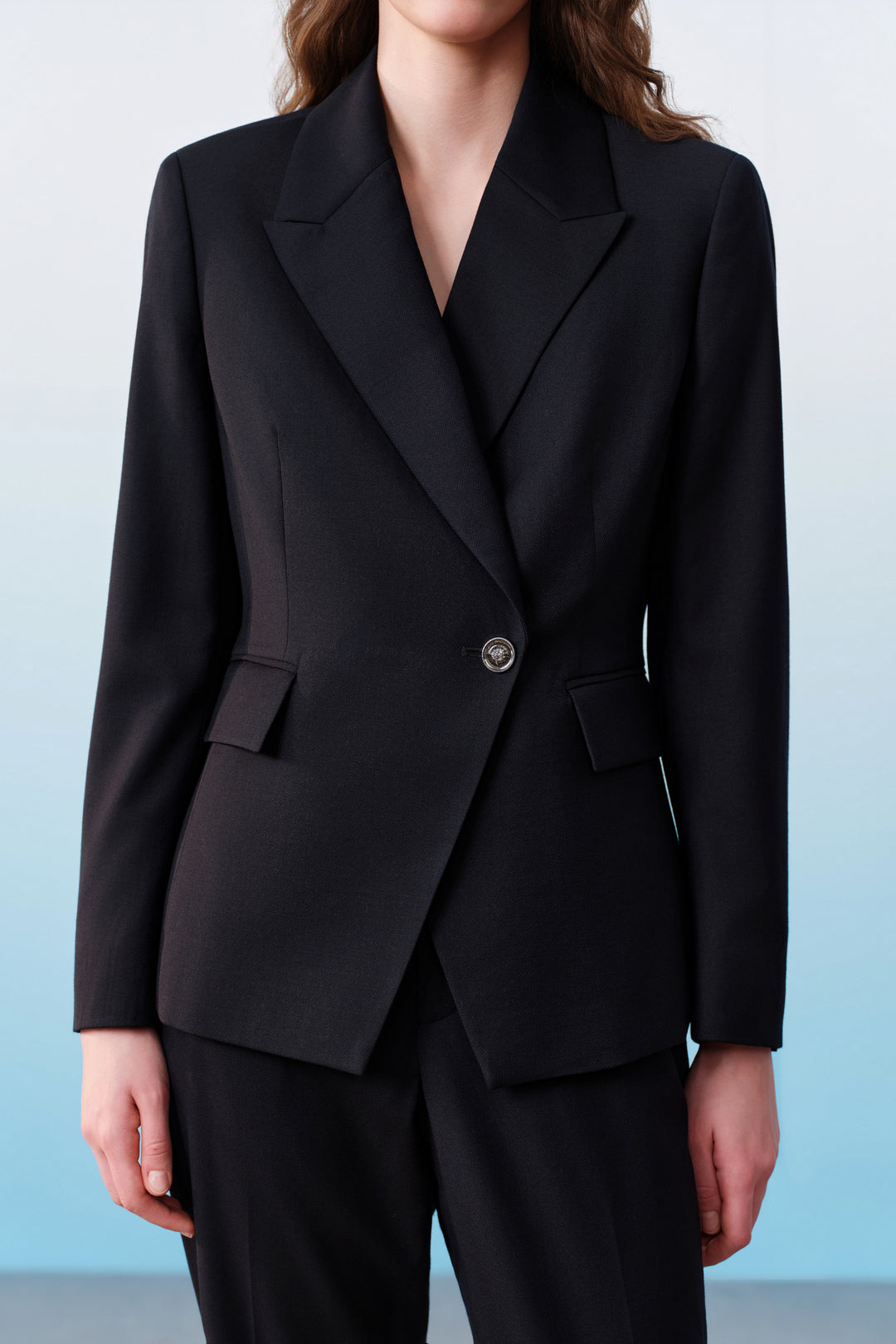 BLAACK | Wool Blend Peak Lapel Suit Blazer