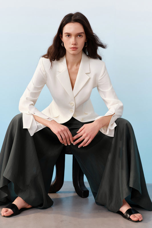BLAACK WOMAN-blaack-machine-washable-notch-lapel-suit-blazer-61917025-White