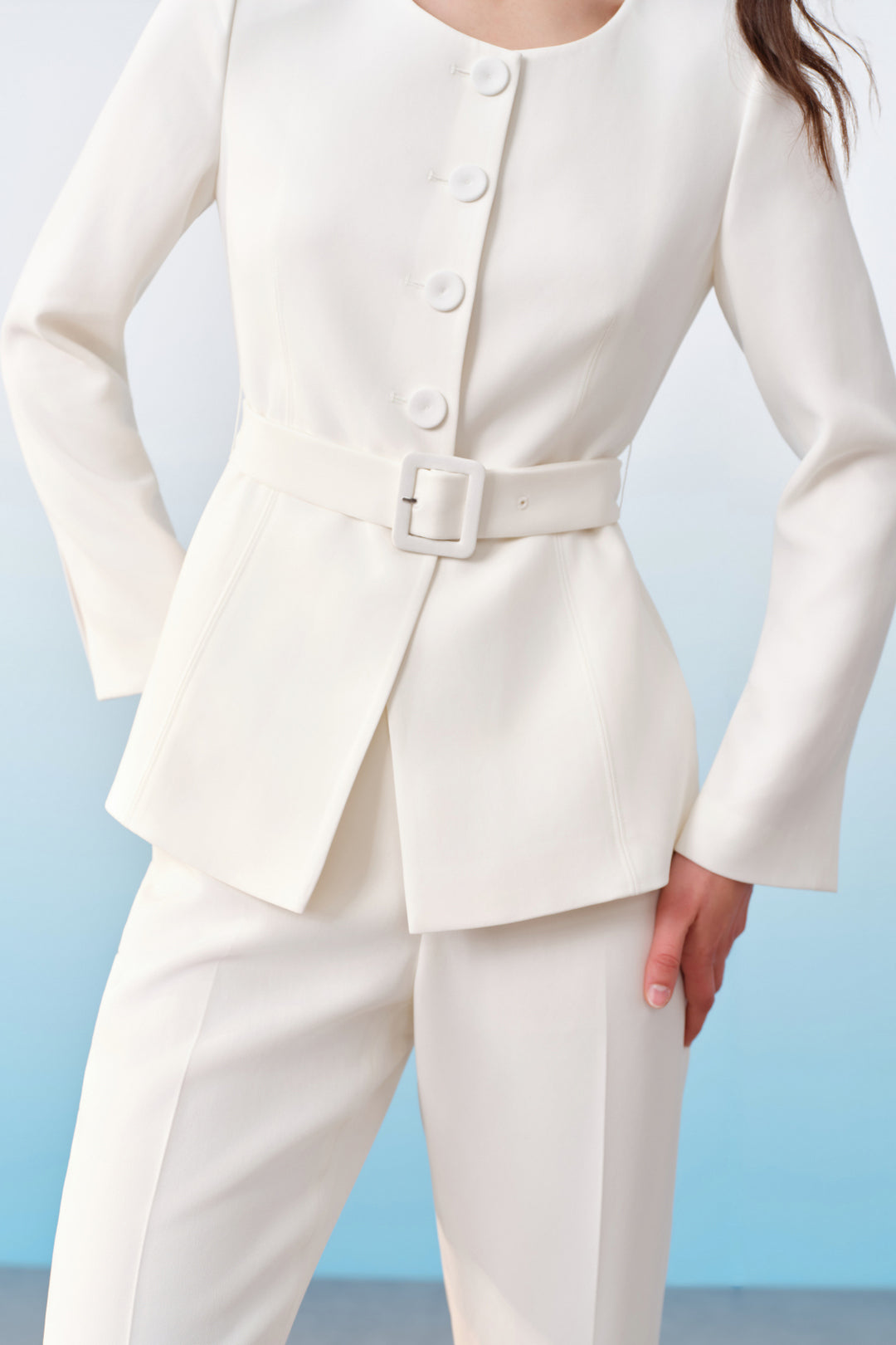 BLAACK | Machine Washable | Round Neck Suit Blazer