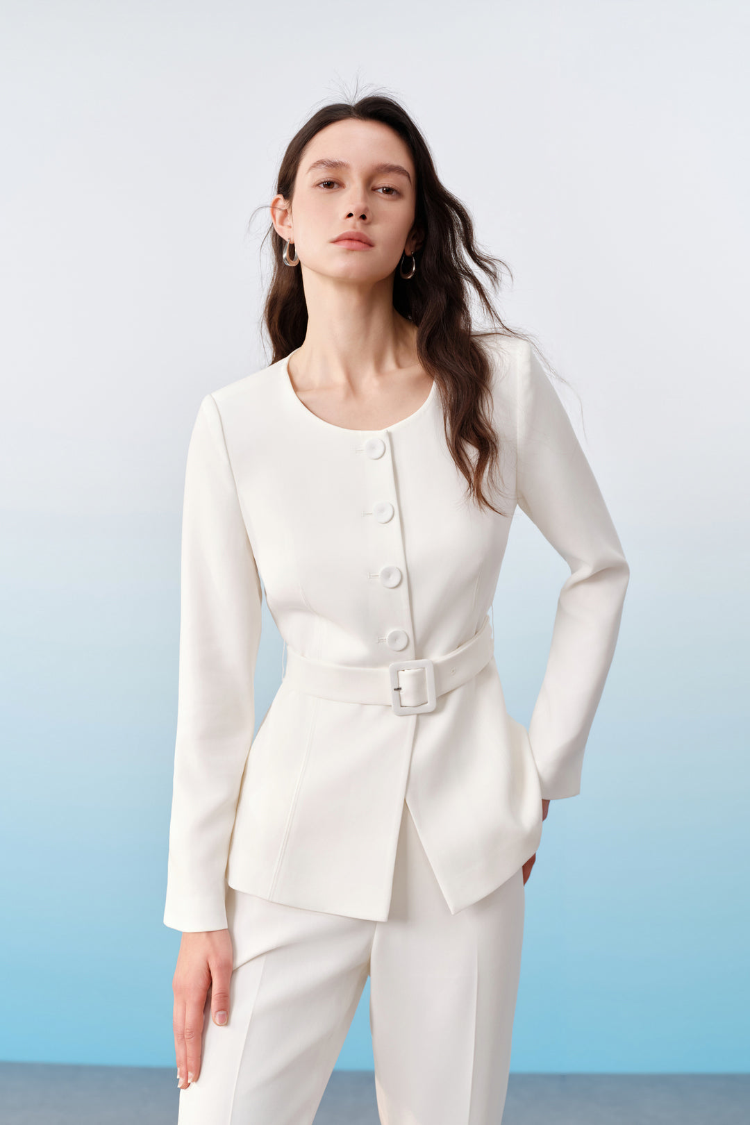 BLAACK | Machine Washable | Round Neck Suit Blazer
