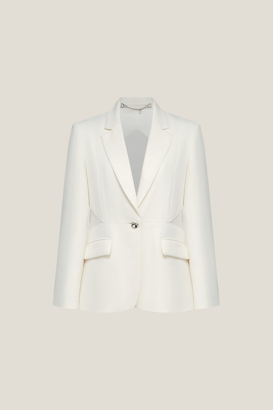 BLAACK LUXURY-luxury-japan-fabric-notch-lapel-blazer-61917625-White