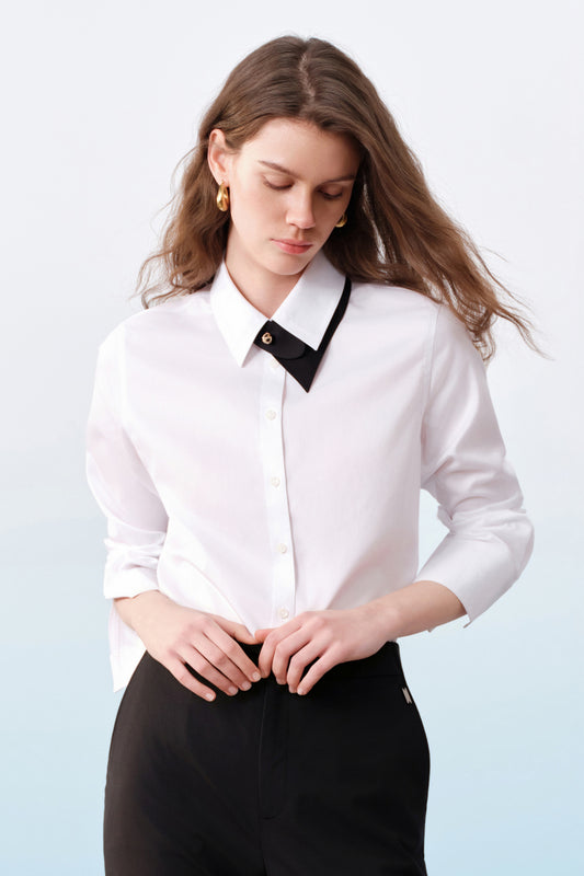 BLAACK WOMAN-blaack-non-iron-shirt-collar-long-sleeve-dress-shirt-61925003-White