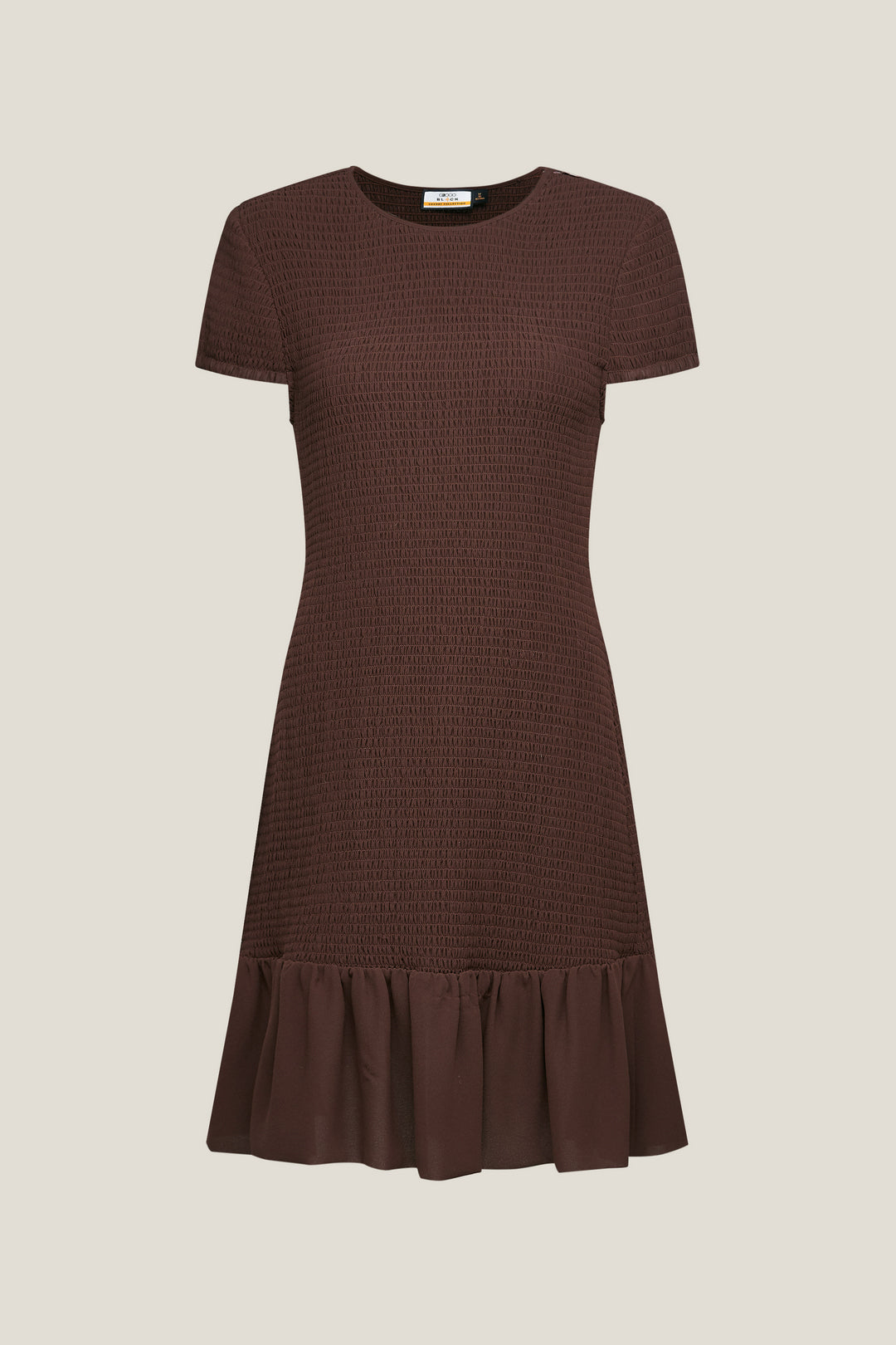 BLAACK LUXURY-luxury-round-neck-dress-61931006-Brown
