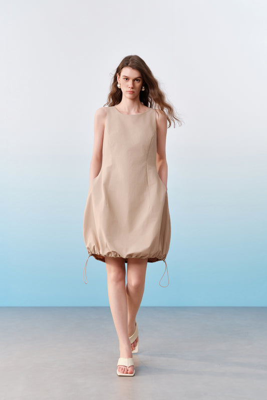 BLAACK WOMAN-blaack-square-neck-dress-61933087-Beige