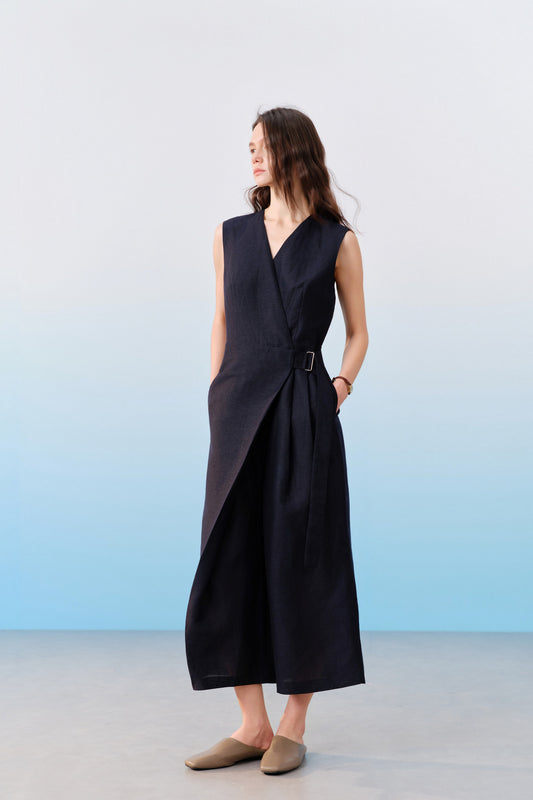 BLAACK WOMAN-blaack-regular-waist-jumpsuit-61937800-Blue