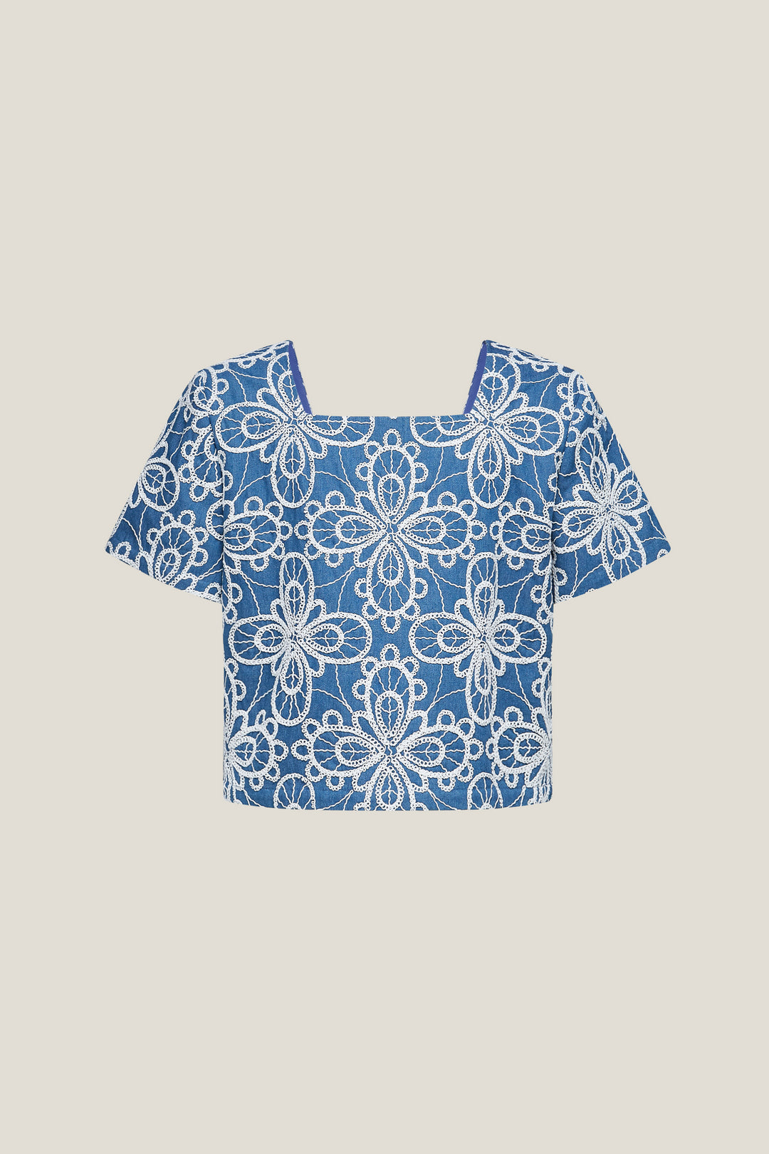 BLAACK | Front Round Collar & Back Square Neck Blouse