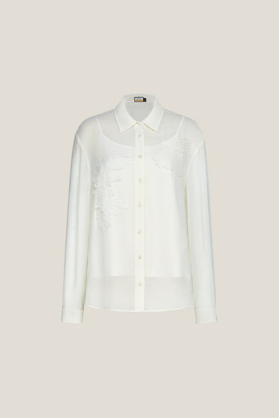 BLAACK LUXURY-luxury-100%-silk-shirt-collar-blouse-61944001-White