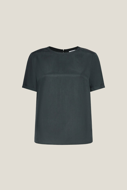 BLAACK LUXURY-luxury-japan-fabric-round-neck-blouse-61947401-Green