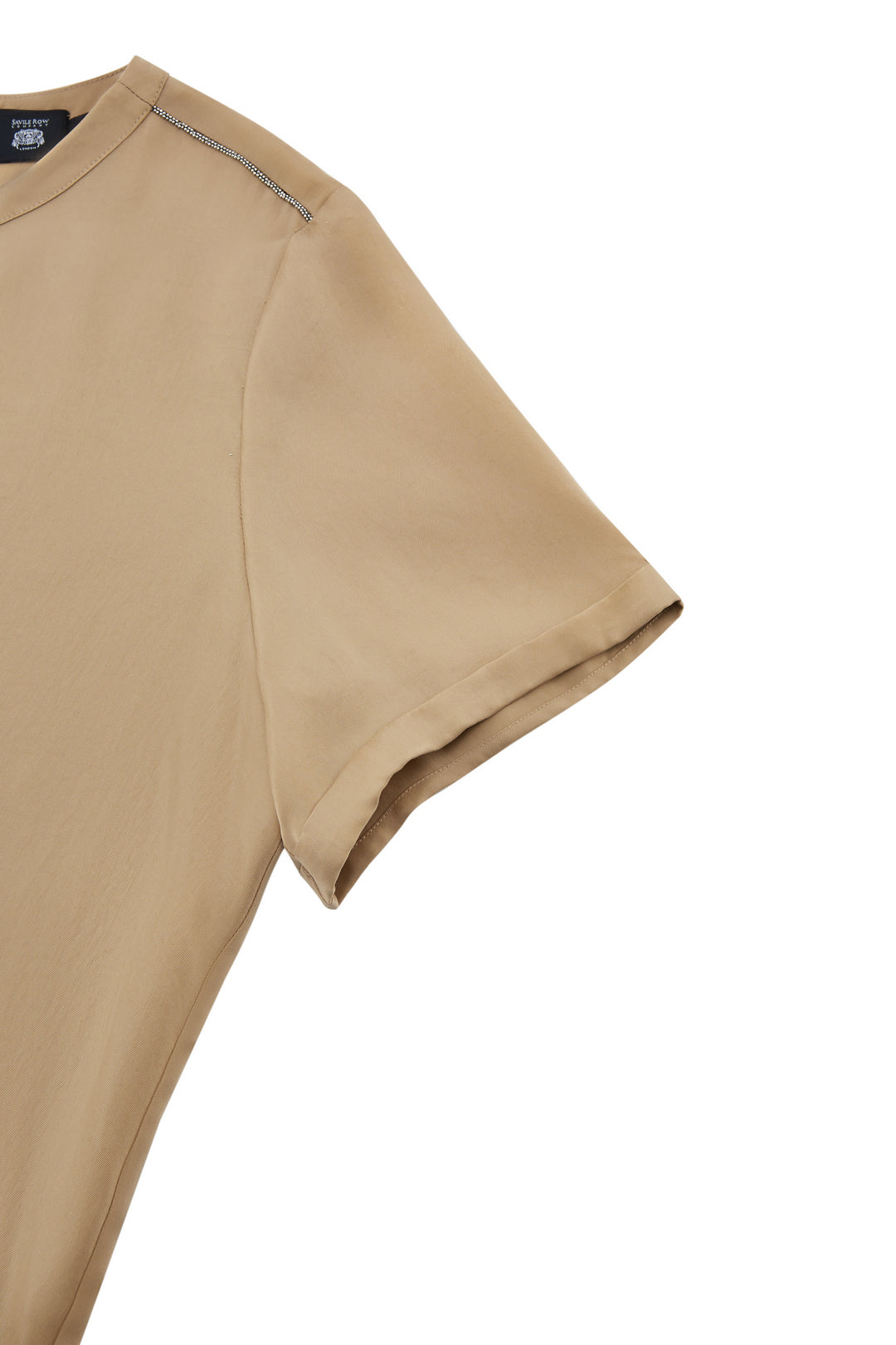 LUXURY | Japan Fabric | Round Neck 圓領襯衫(配左肩配閃亮飾邊)