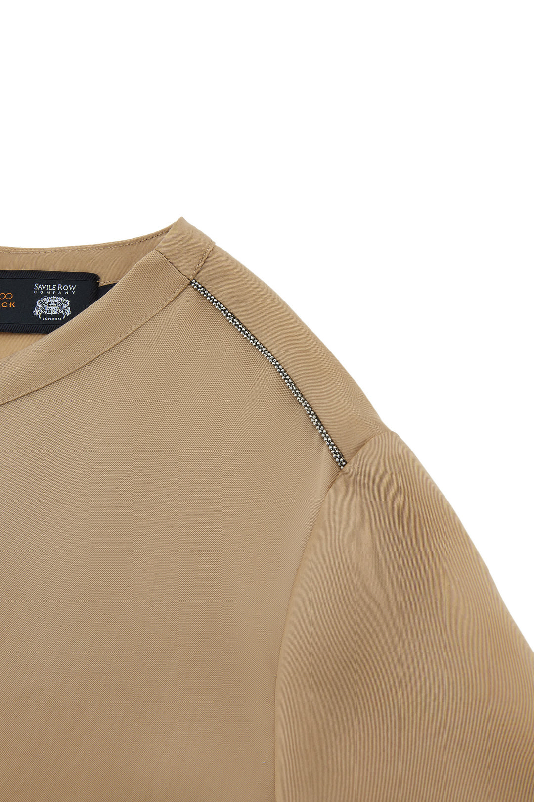 LUXURY | Japan Fabric | Round Neck 圓領襯衫(配左肩配閃亮飾邊)