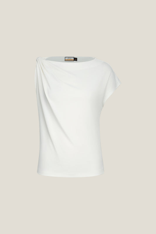 LUXURY | Boat Neck Cut and Sew Top