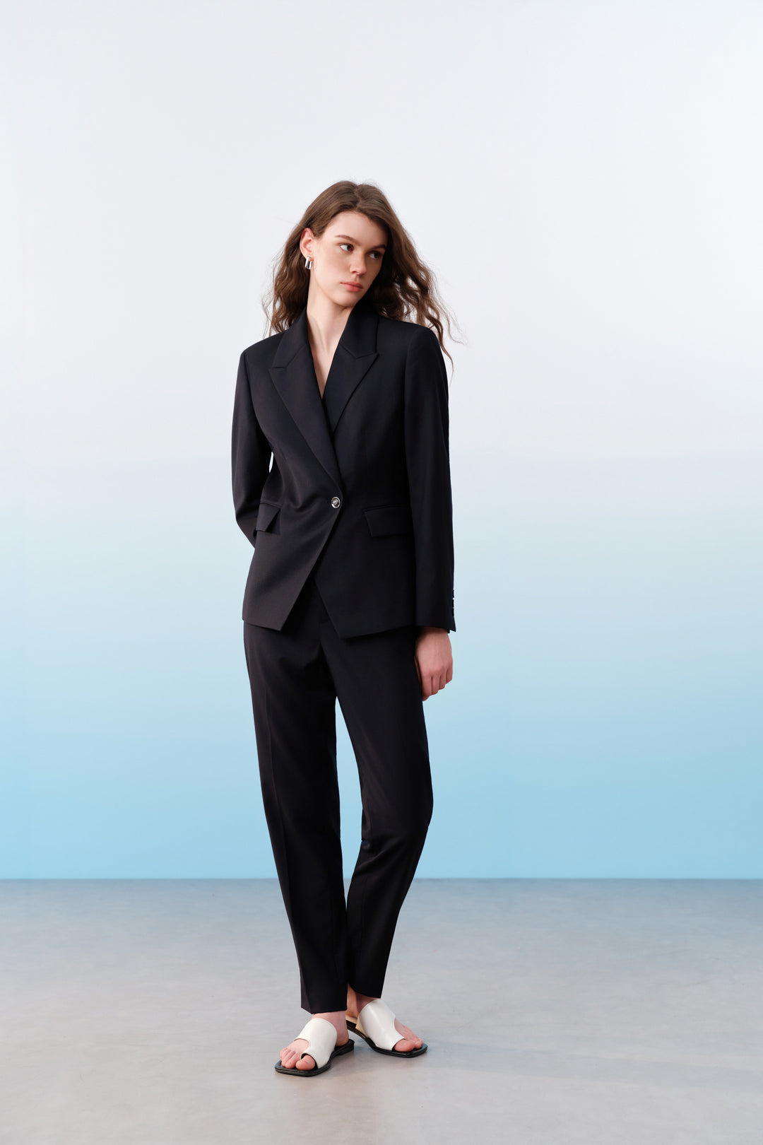 BLAACK WOMAN-blaack-wool-blend-suit-pants-61954060-Blue