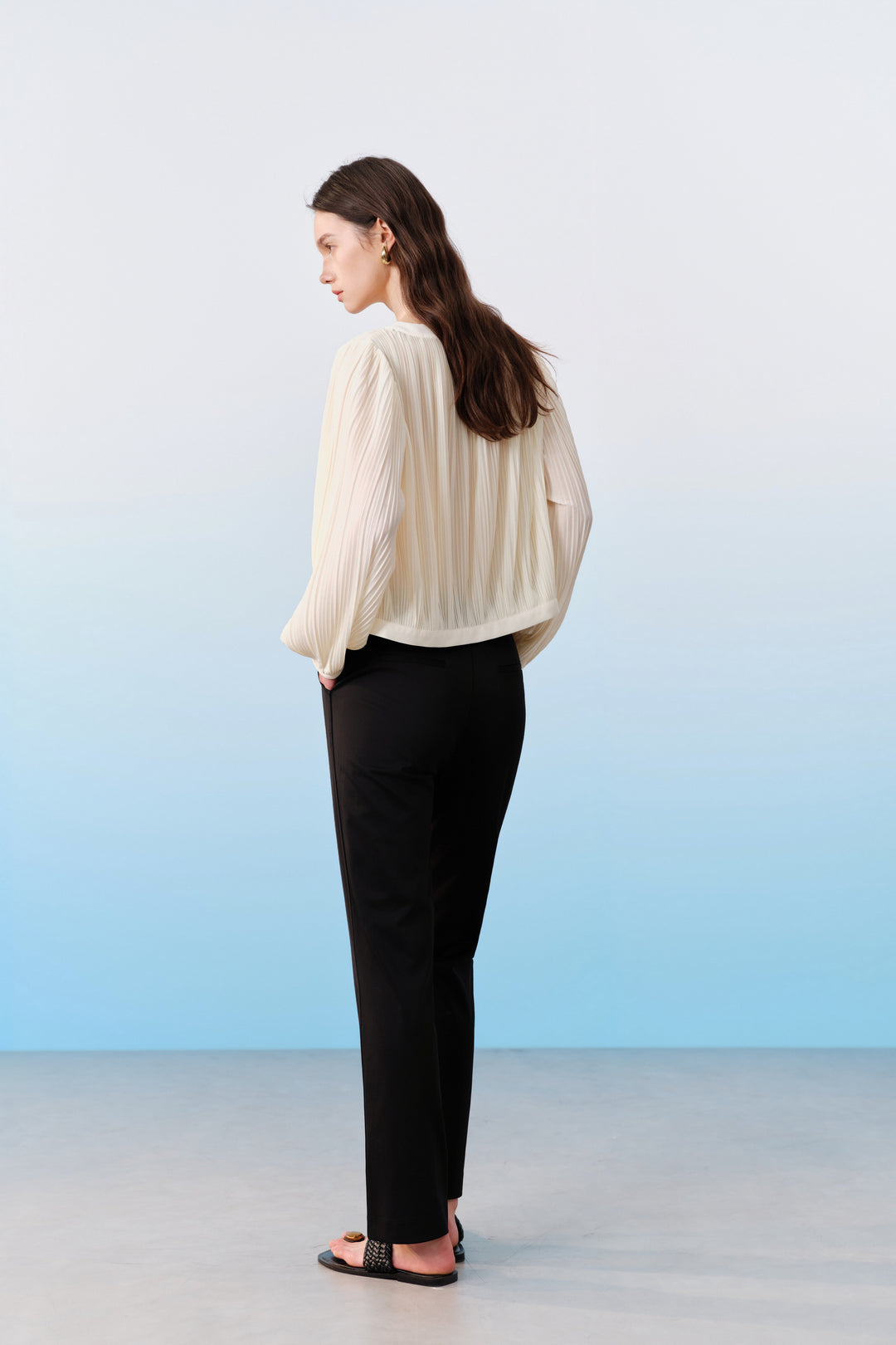 BLAACK | Regular Waist 休閒長褲(配腰帶)