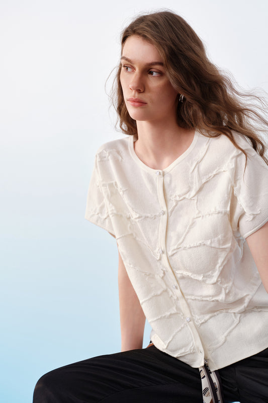 BLAACK WOMAN-blaack-machine-washable-round-neck-cardigan-61971320-White