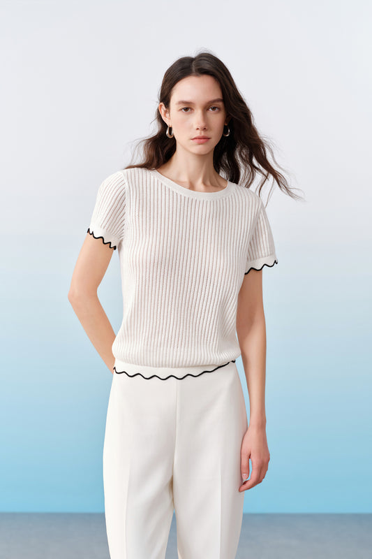 BLAACK | 100% Cotton 圓領針織毛衣