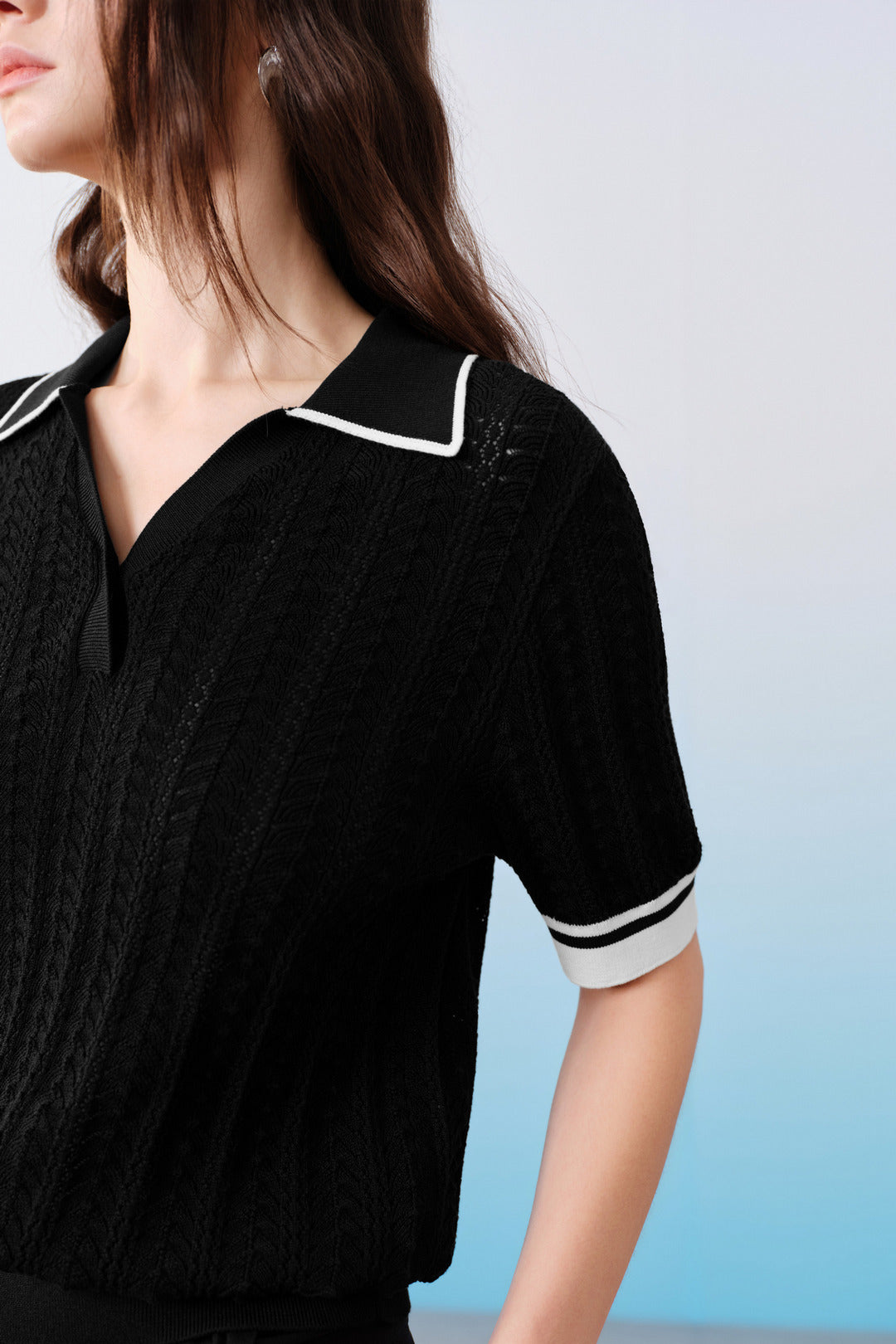 BLAACK | 100% Cotton Round Neck Knit Sweater