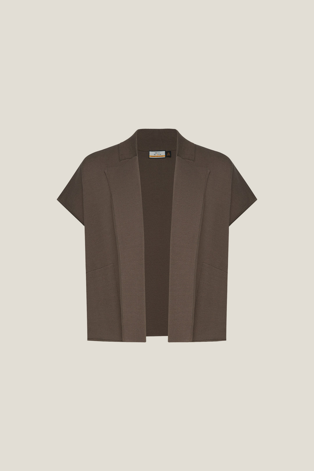 BLAACK LUXURY-luxury-machine-washable-lapel-collar-cardigan-61975305-Brown