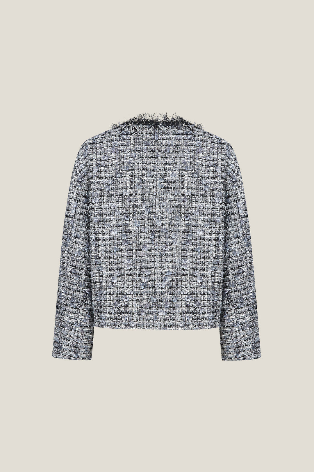 LUXURY | Round Neck Fringe And Trimming 圓領邊緣流蘇細節休閒外套
