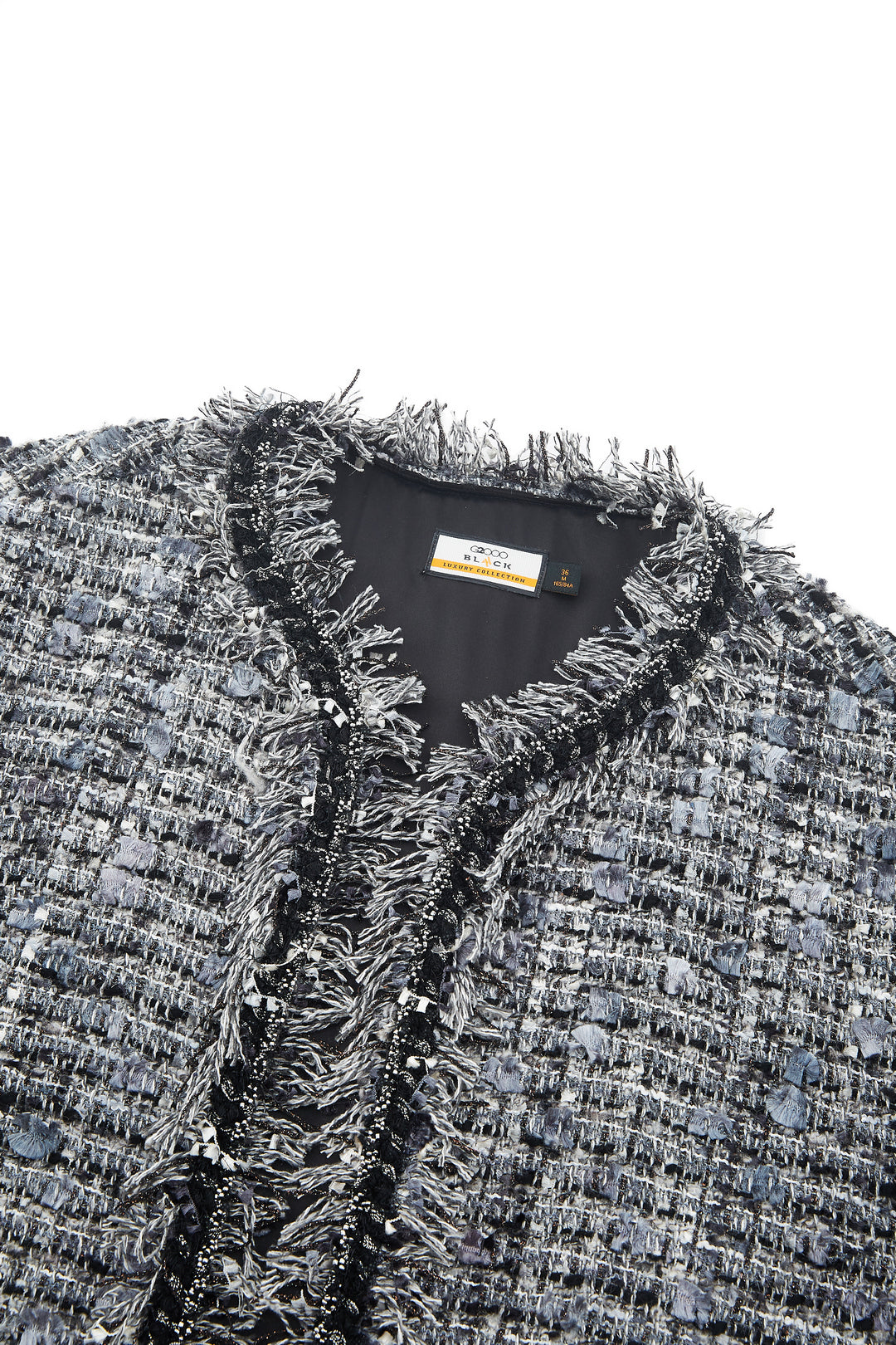 LUXURY | Round Neck Fringe And Trimming 圓領邊緣流蘇細節休閒外套
