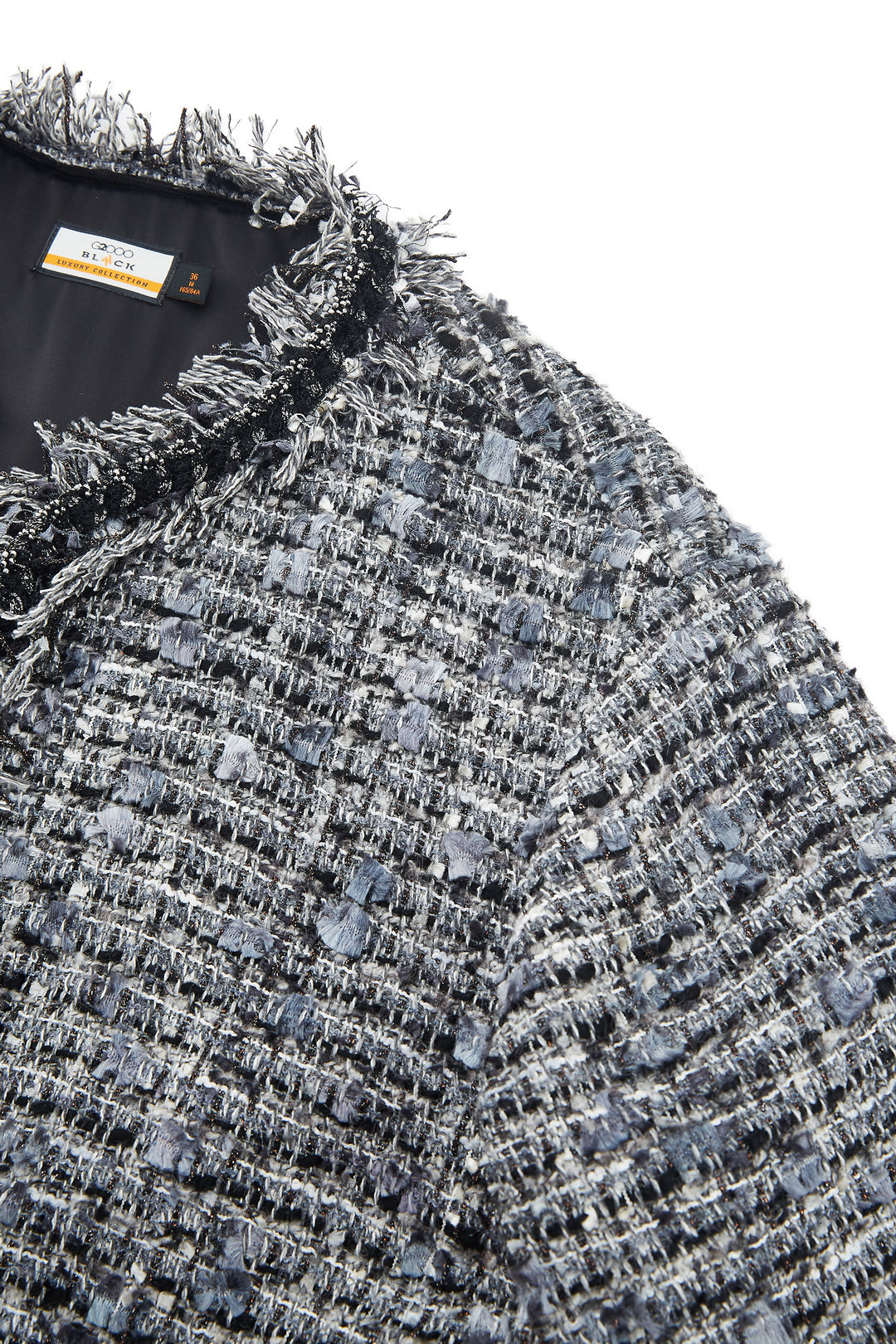 LUXURY | Round Neck Fringe And Trimming 圓領邊緣流蘇細節休閒外套