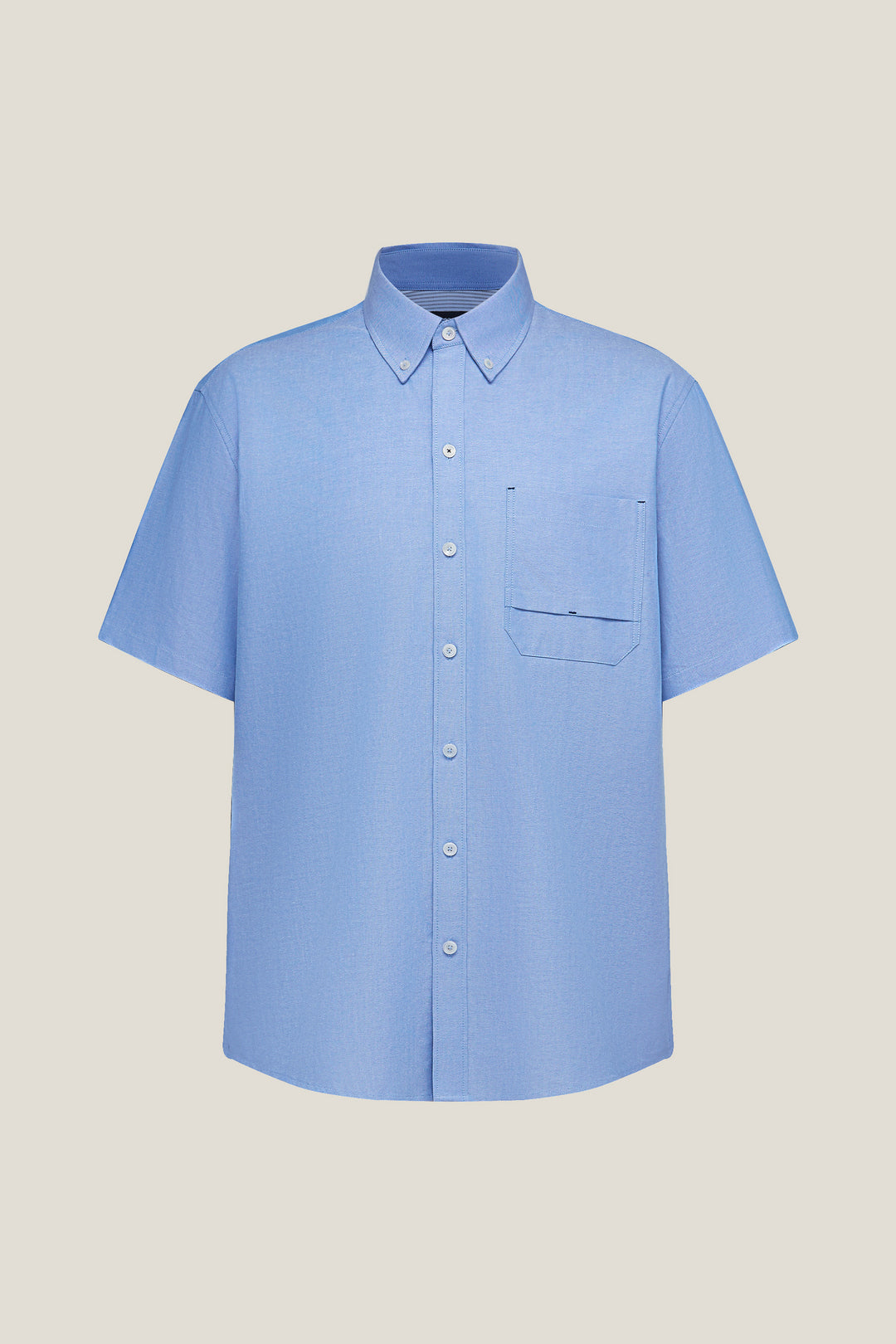 G2000 MAN-100-cotton-short-sleeve-casual-shirt-63130734-Blue