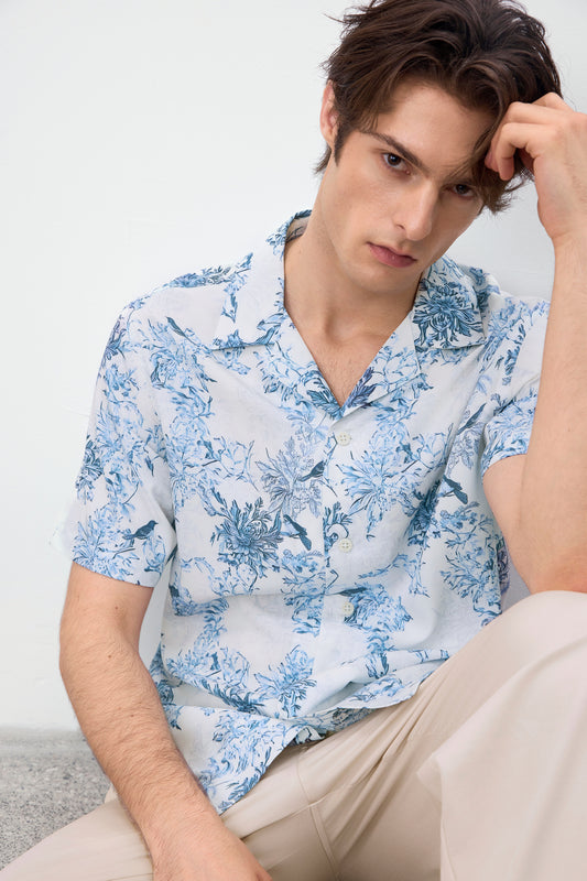 G2000 MAN-soft-modal-blend-short-sleeve-casual-shirt-63132874-White
