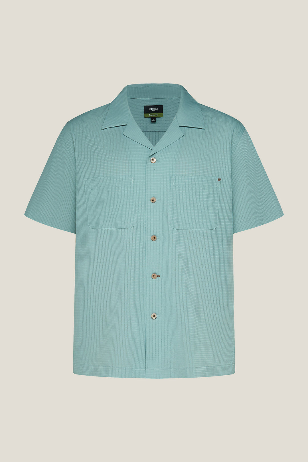 G2000 MAN-linen-blend-short-sleeve-casual-shirt-63133574-Green