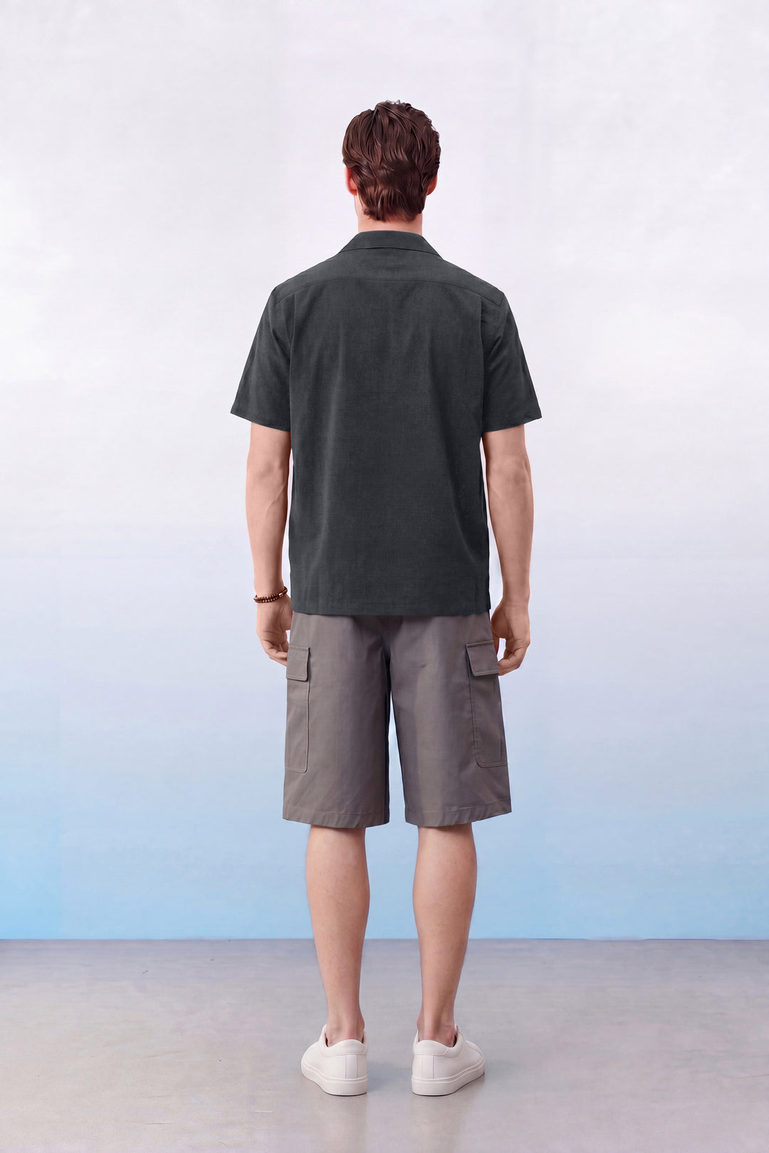 Linen Blend Short-Sleeve Casual Shirt