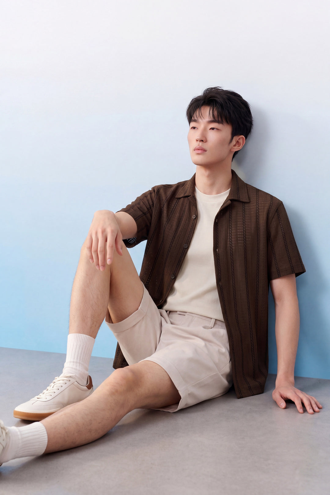 G2000 MAN-relax-fit-short-sleeve-casual-shirt-63133804-Brown
