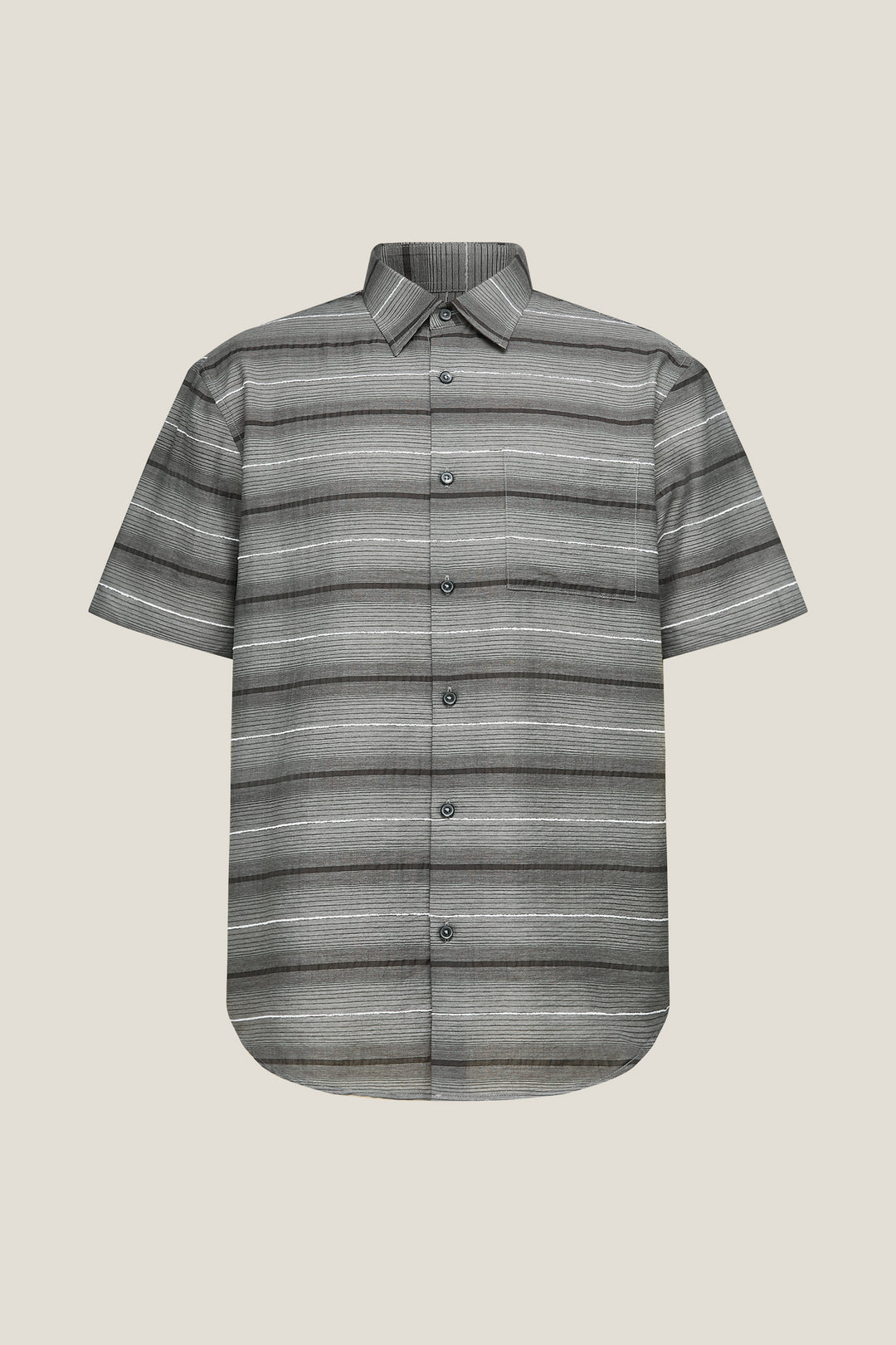 G2000 MAN-lyocell-blend-short-sleeve-casual-shirt-63137724-Grey