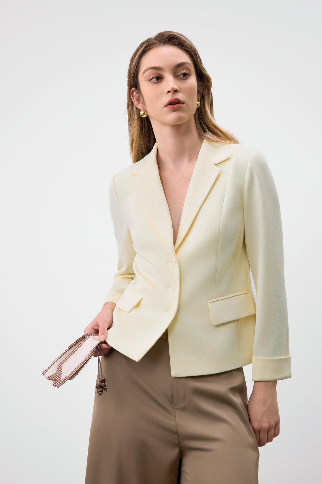 G2000 WOMAN-uv-protection-notch-lapel-blazer-63211623-Yellow
