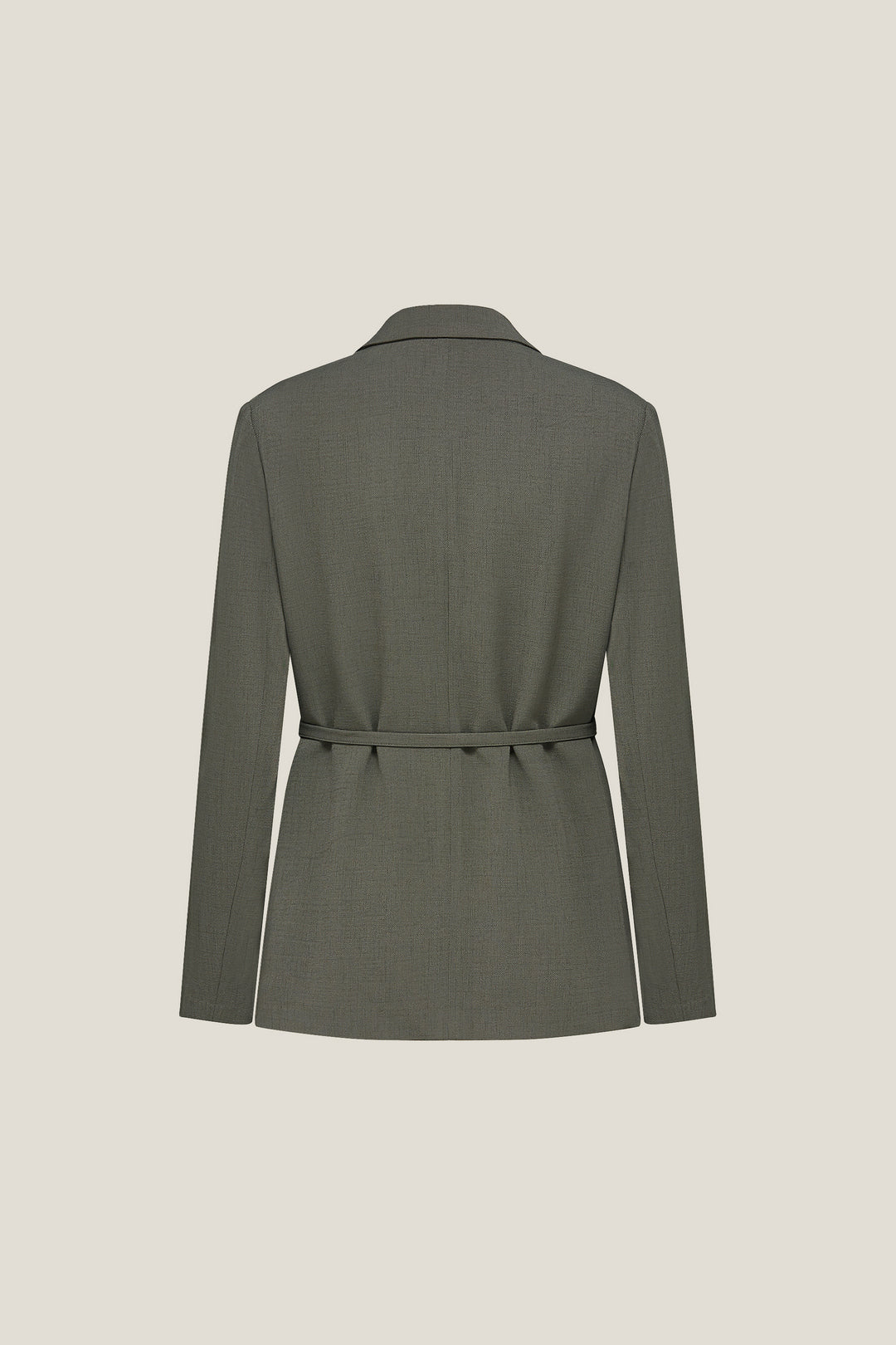 Machine Washable | Notch Lapel 標準領獨立西裝外套(配可拆卸自布腰帶)