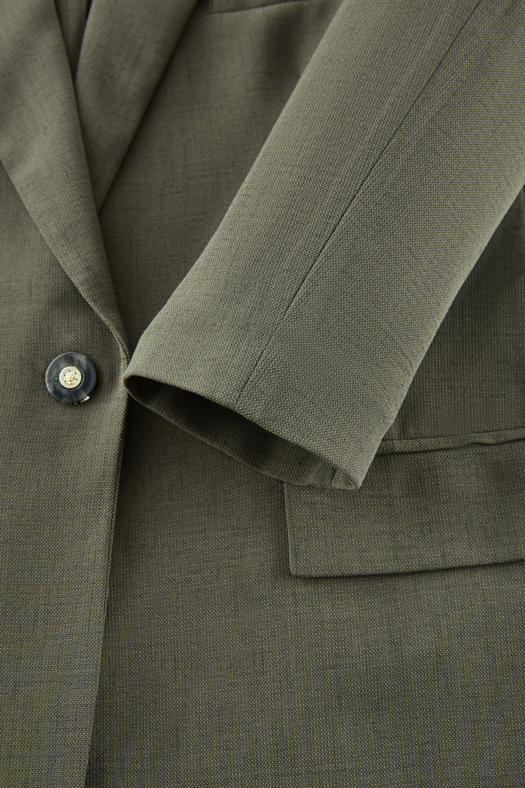 Machine Washable | Notch Lapel 標準領獨立西裝外套(配可拆卸自布腰帶)