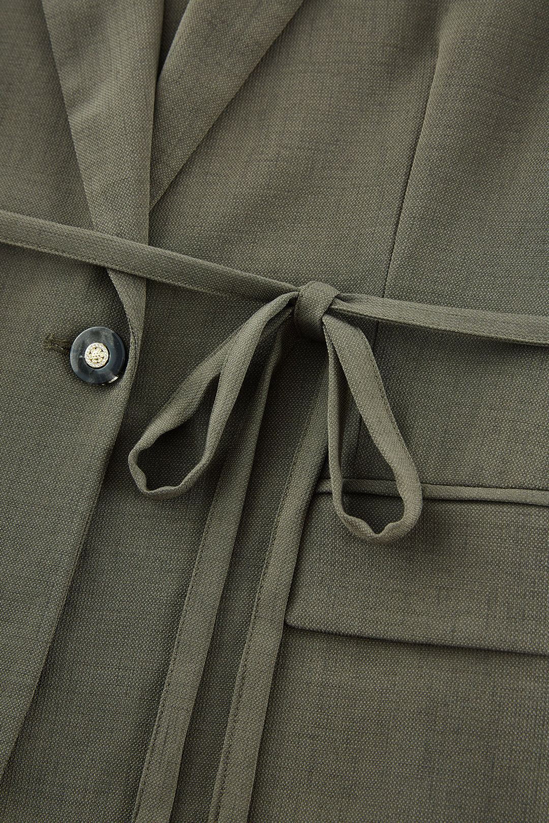 Machine Washable | Notch Lapel 標準領獨立西裝外套(配可拆卸自布腰帶)