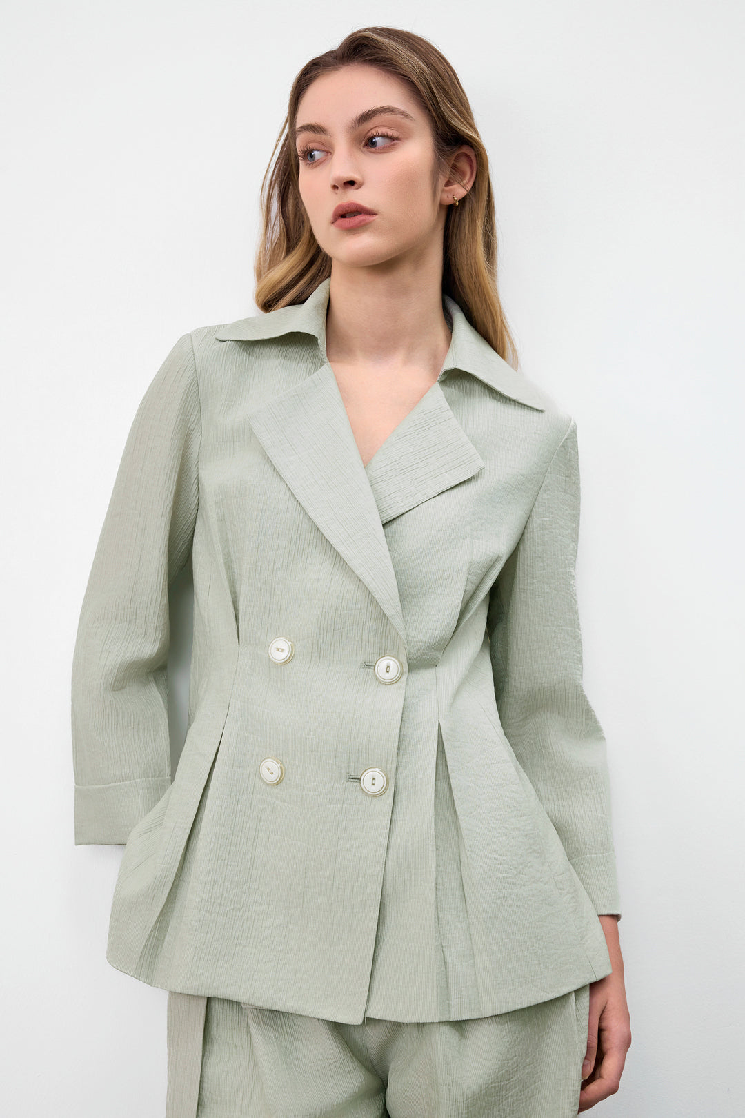 G2000 WOMAN-machine-washable-lapel-collar-blazer-63215653-Green