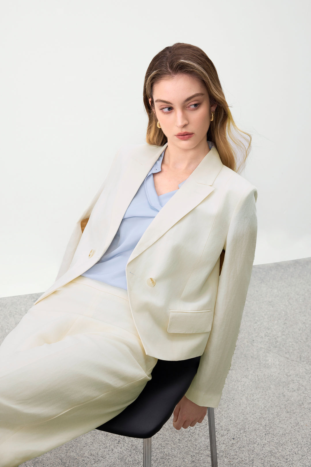 G2000 WOMAN-machine-washable-peak-lapel-suit-blazer-63217015-White