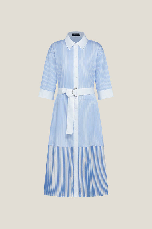 G2000 WOMAN-100%-cotton-shirt-collar-dress-63233006-Blue