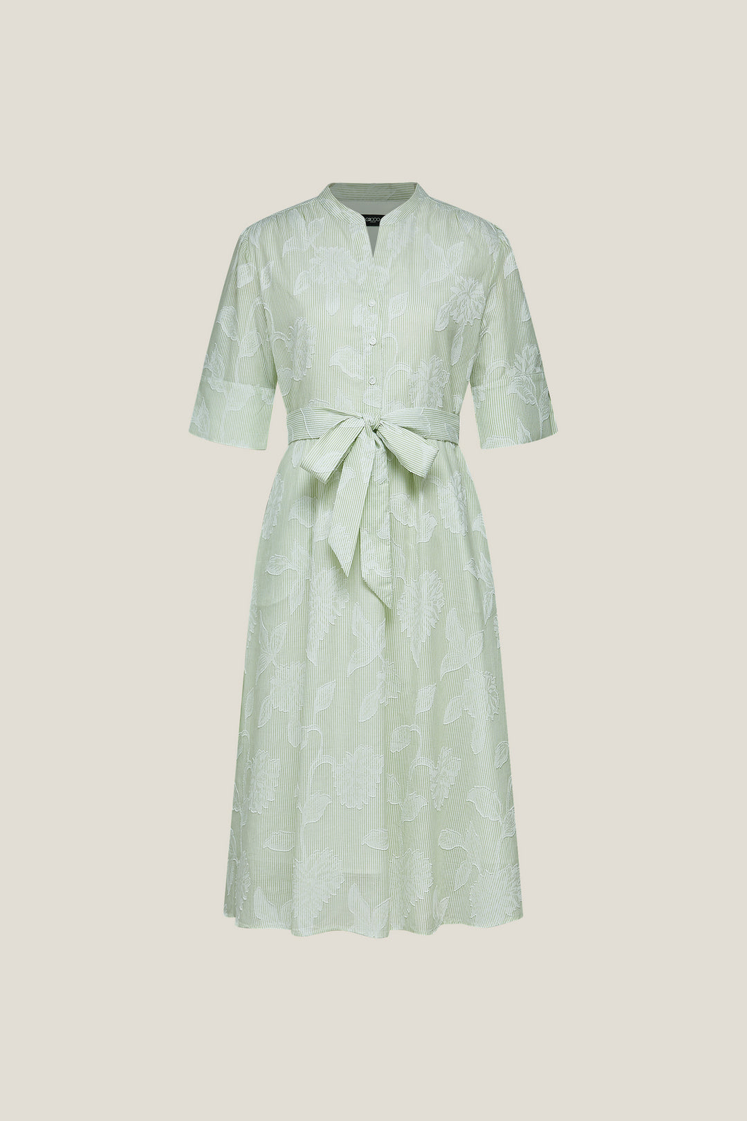 G2000 WOMAN-100%-cotton-shirt-collar-dress-63233066-Green
