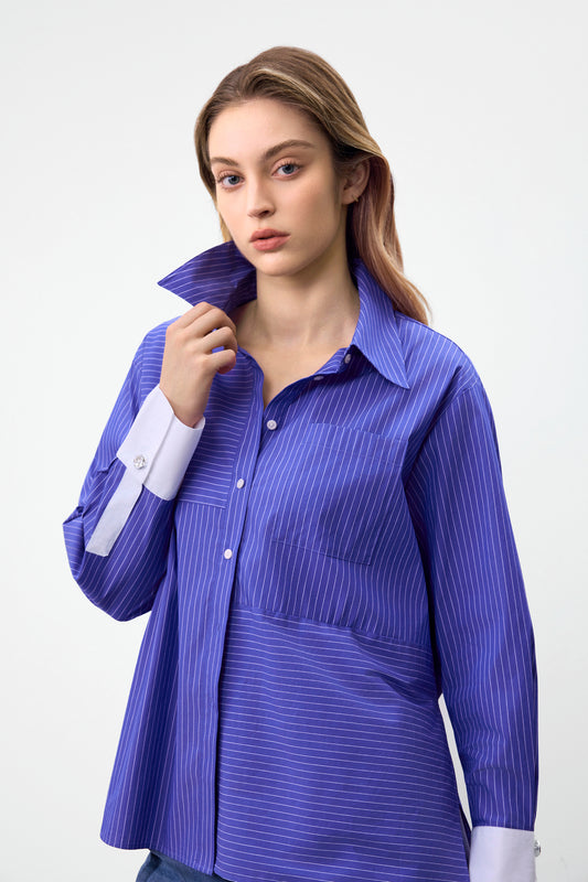 G2000 WOMAN-shirt-collar-casual-shirt-63233809-Blue
