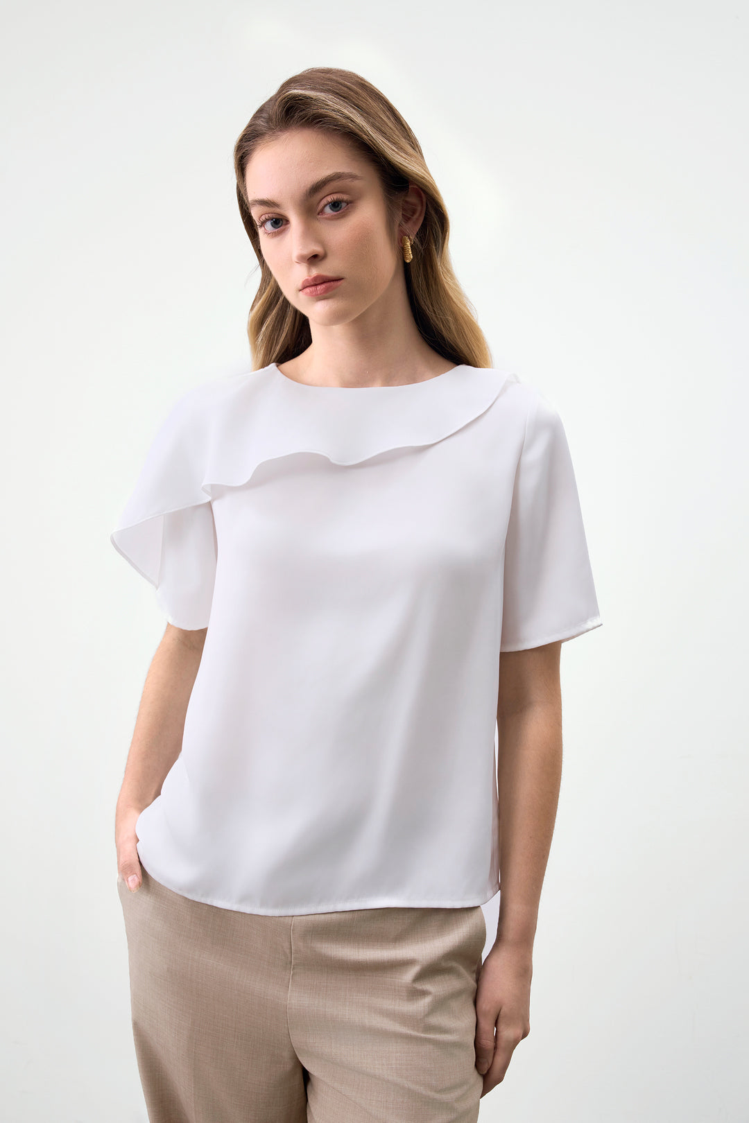 G2000 WOMAN-round-neck-blouse-63241401-White