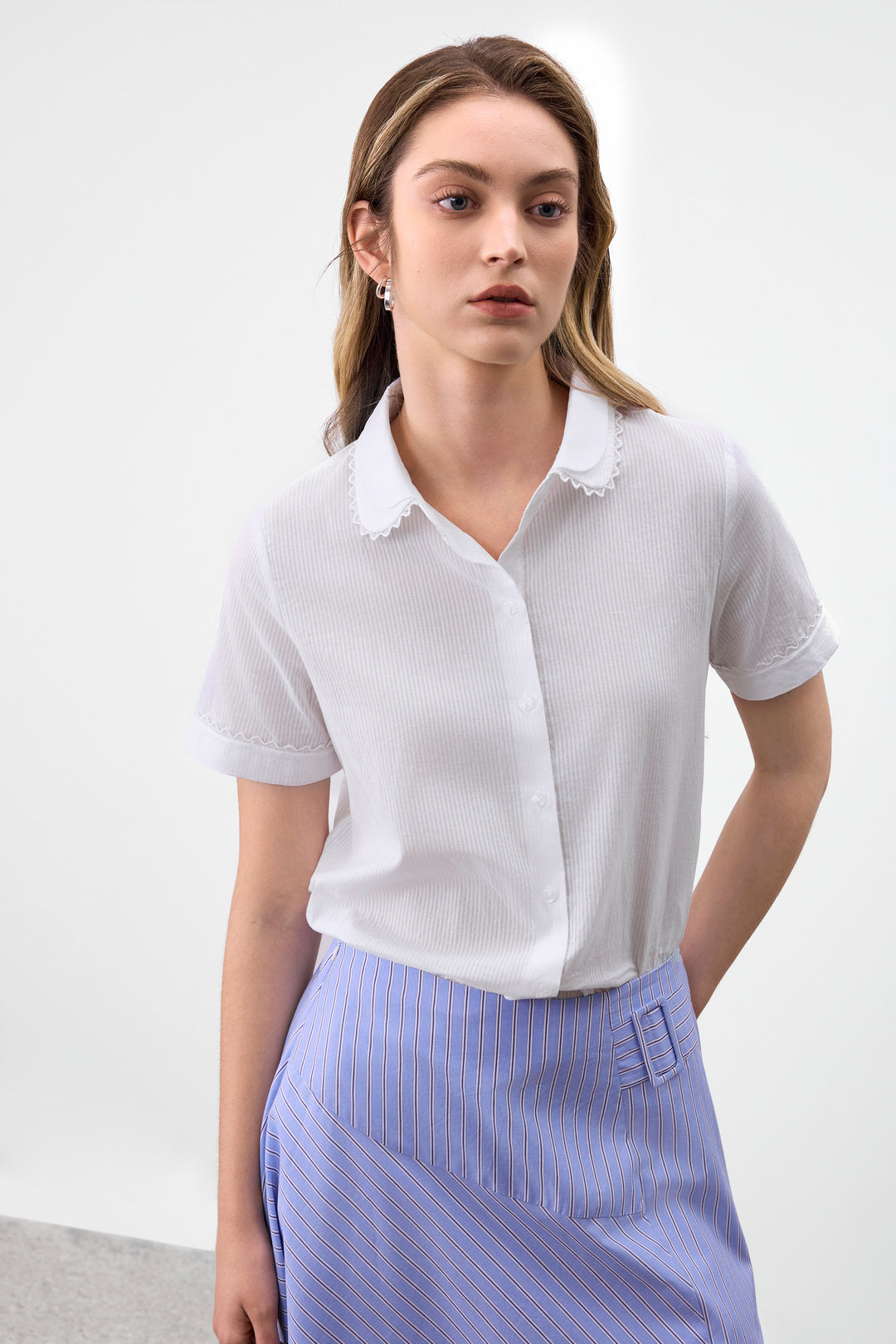 G2000 WOMAN-shirt-collar-blouse-63243421-White