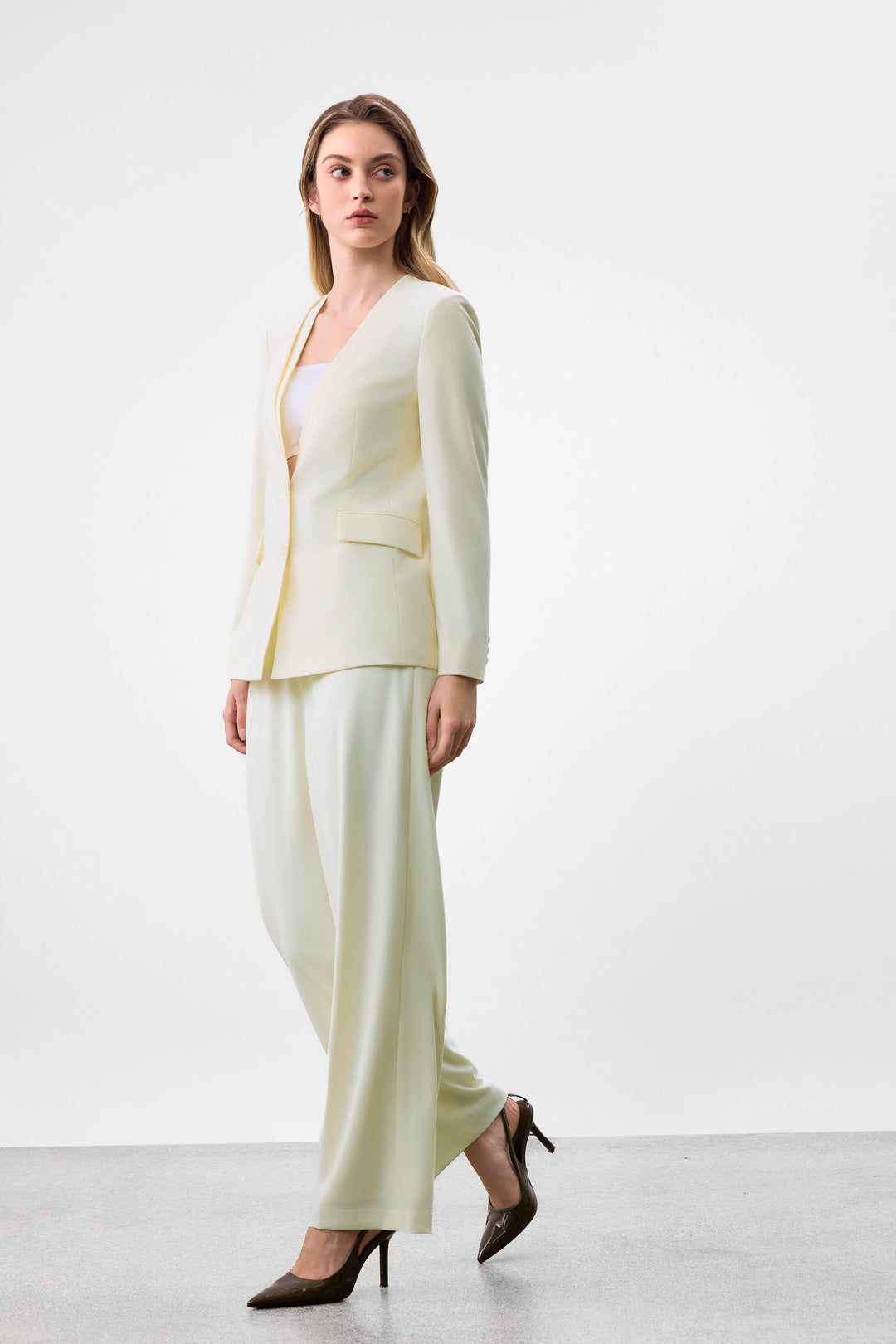 G2000 WOMAN-cool-touch-regular-waist-suit-pants-63252003-Yellow