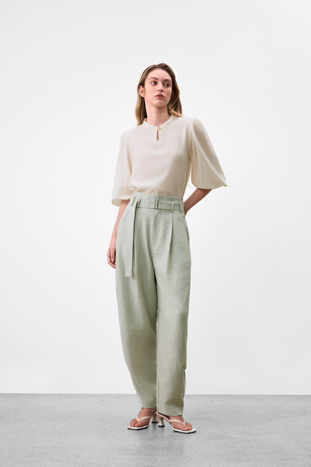 G2000 WOMAN-high-waist-casual-pants-63265140-Green