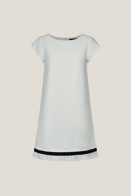 BLAACK WOMAN-blaack-uv-protection-round-neck-dress-63937012-White