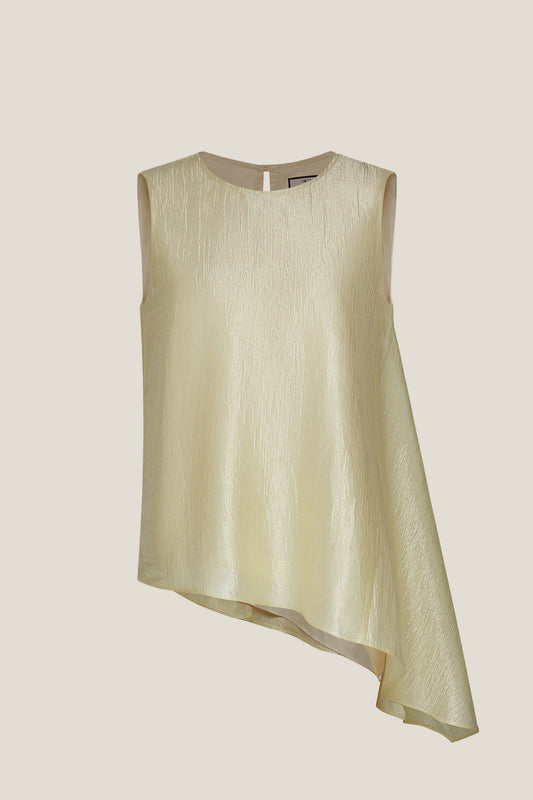 BLAACK LUXURY-luxury-japan-fabric-round-neck-blouse-63941411-Yellow